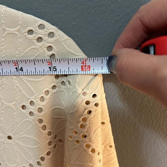 Ivory Eyelet Dress Boho Style Size Large - Picture 5 of 8